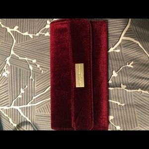 Burgundy velvet wallet